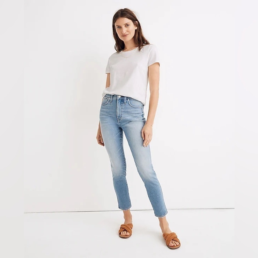 Madewell 10" High Rise Skinny Crop Jeans in Horne Wash 26